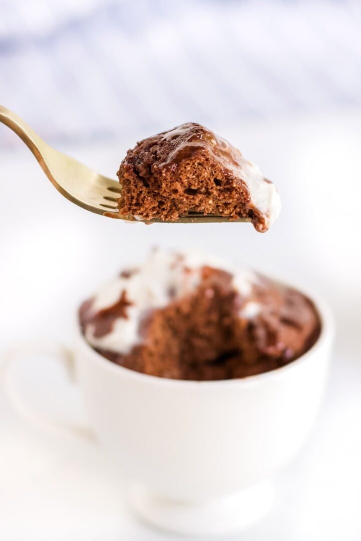 Keto Chocolate Mug Cake with Glaze Recipe