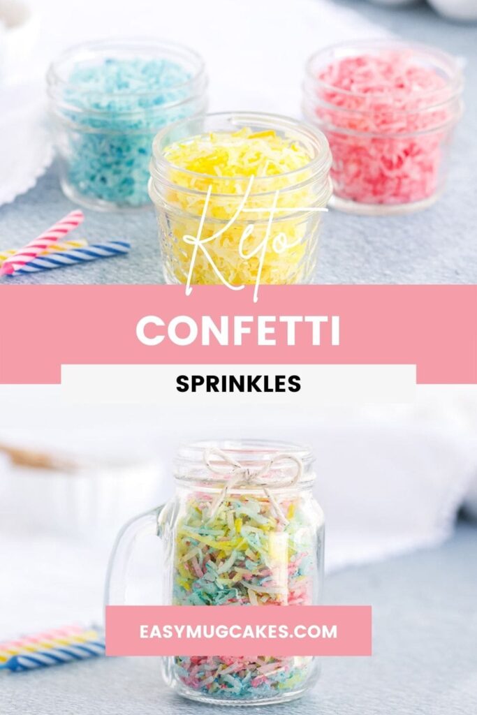 Colored coconut for keto confetti sprinkles