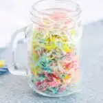 colored coconut shreds for keto confetti sprinkles