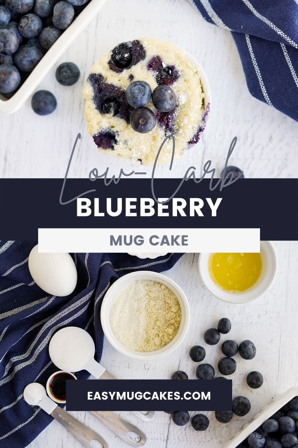 Keto Blueberry Mug Cake - easymugcakes.com