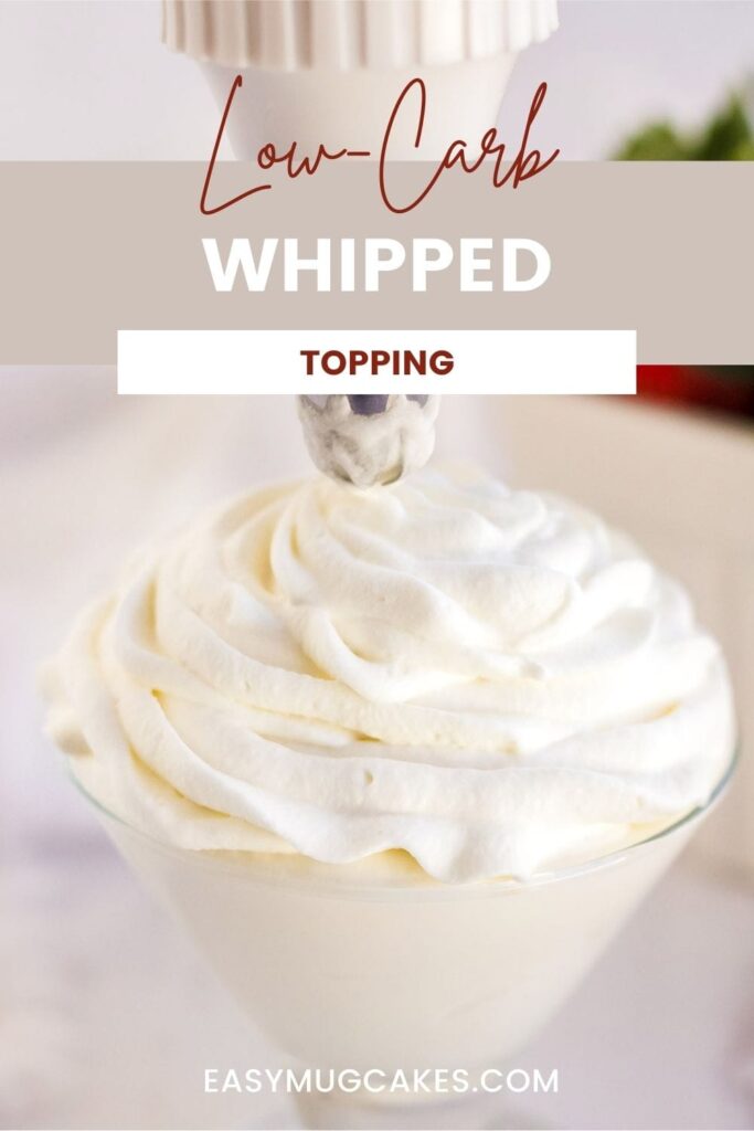 Piping whipped cream into a glass. 
